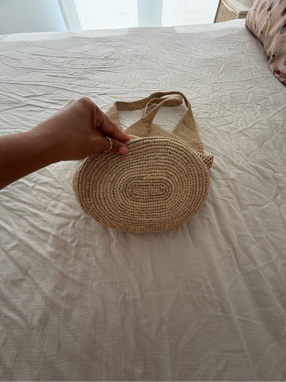 LEAH LOGO HOBO RAFFIA - NATURAL - Picture 7 of 8